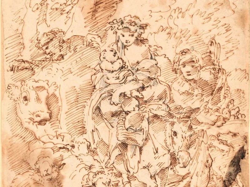 1620-Salvatore Castiglione - La fuga in Egitto